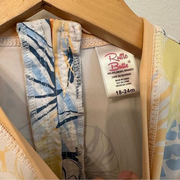 Ruffle Butts One Piece Rash Guard swimsuit - Picture 5 of 9